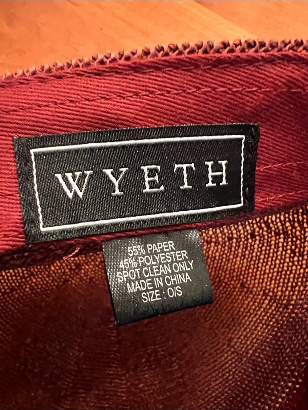 Anthropologie Wyeth By Todd Magill Paula Womens Raffia Baseball Cap in Wine